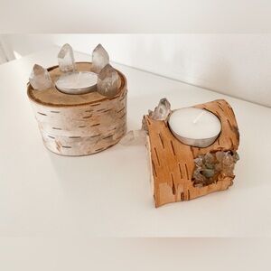 Handmade Crystal Candle Holders